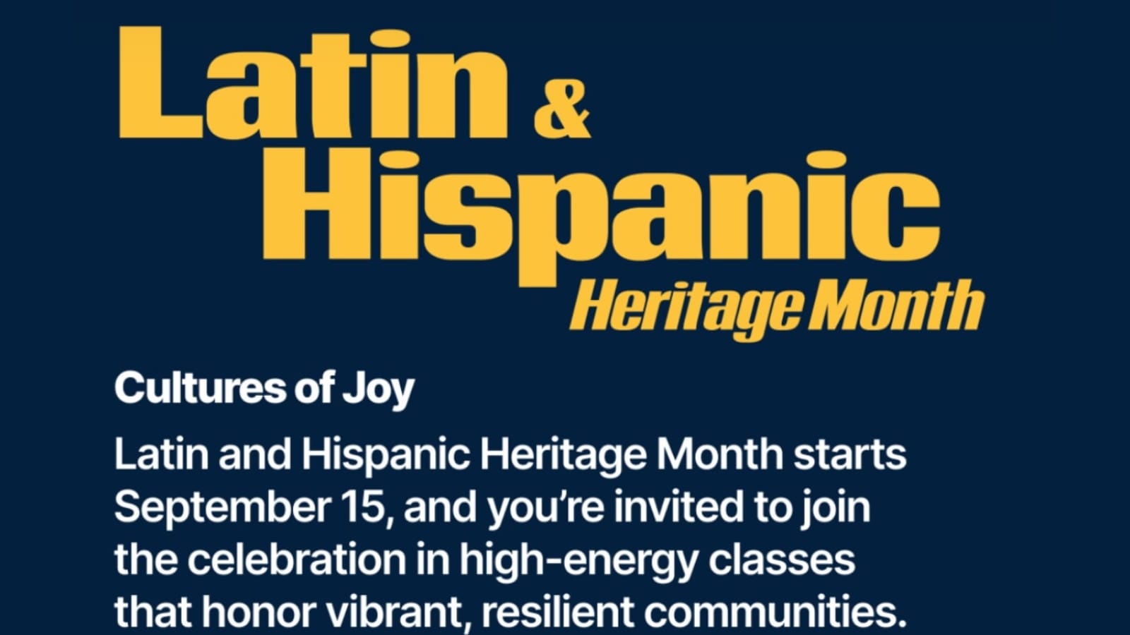 2025 Peloton Latin & Hispanic Heritage Month Classes (LHHM) Announced